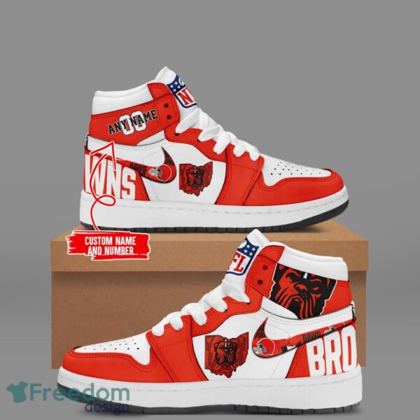Tubopro Cleveland Browns AJ1 High Sneakers Shoes For Men And Women