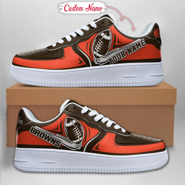 Tubopro Cleveland Browns NFL Air Low-Top Sneakers Shoes For Men And Women - Image 2