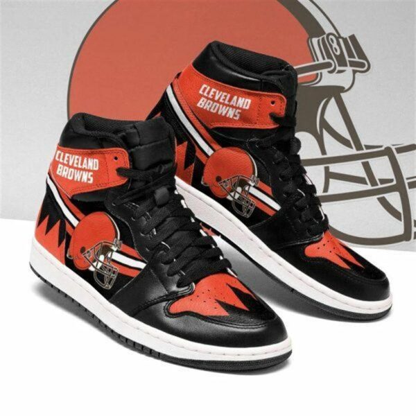 Tubopro Cleveland Browns NFL AJ1 High Sneakers Shoes For Men And Women