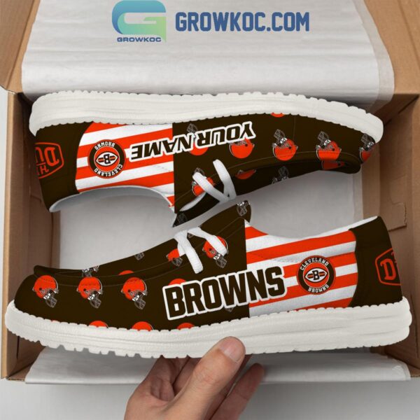 Tubopro Cleveland Browns Personalized Hey Dude Shoes For Men And Women