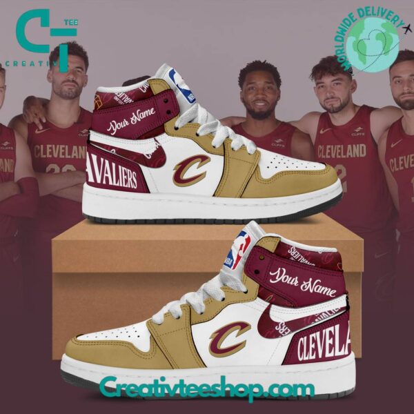Tubopro Cleveland Cavaliers AJ1 High Sneakers Shoes For Men And Women