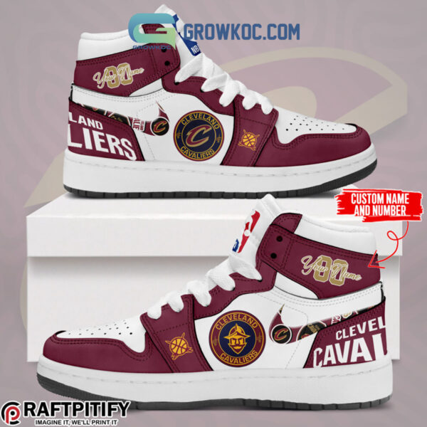 Tubopro Cleveland Cavaliers AJ1 High Sneakers Shoes For Men And Women