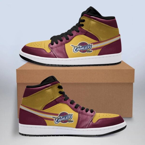 Tubopro Cleveland Cavaliers NBA AJ1 High Sneakers Shoes For Men And Women