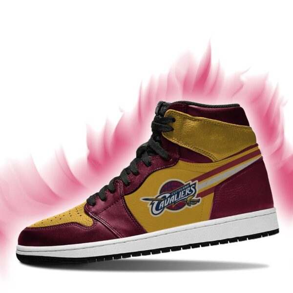 Tubopro Cleveland Cavaliers NBA AJ1 High Sneakers Shoes For Men And Women - Image 3