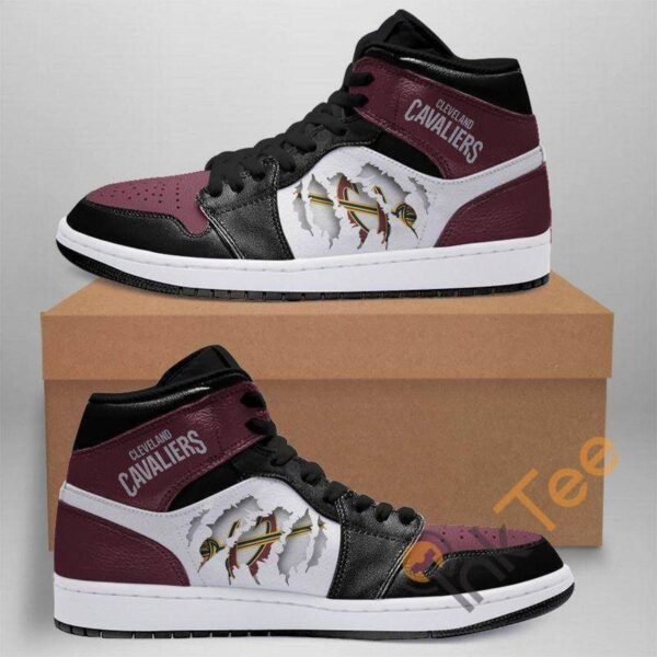 Tubopro Cleveland Cavaliers NBA AJ1 High Sneakers Shoes For Men And Women
