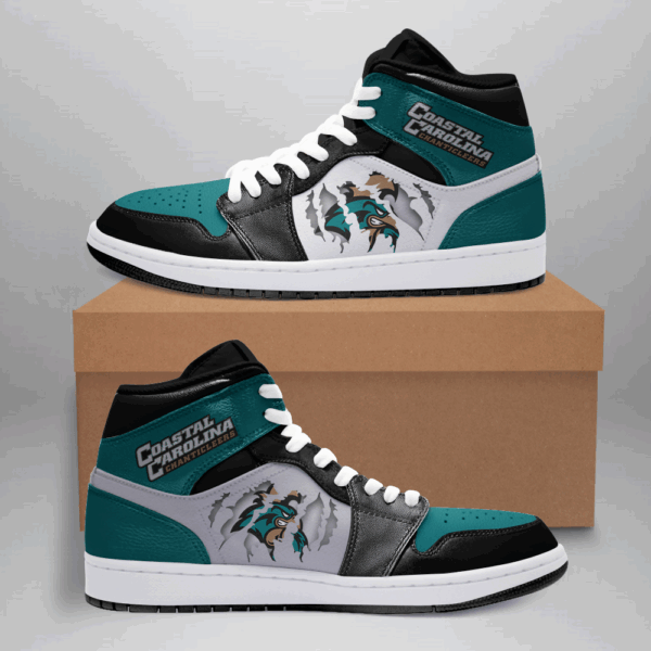 Tubopro Coastal Carolina Chanticleers AJ1 High Sneakers Shoes For Men And Women