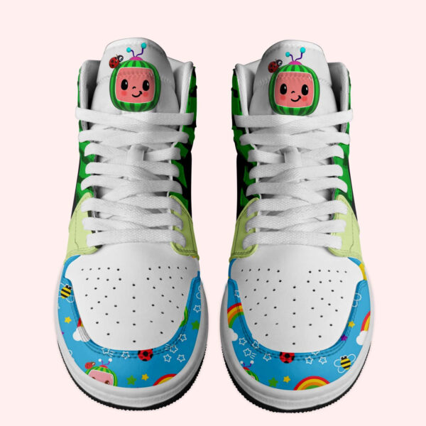 Tubopro Cocomelon AJ1 High Sneakers Shoes For Men And Women - Image 2