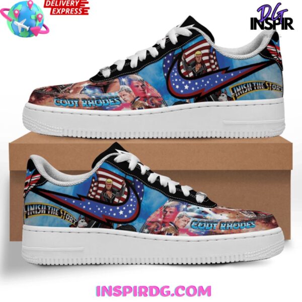 Tubopro Cody Rhodes Nightmare Finish The Story Air Low-Top Sneakers Shoes For Men And Women - Image 4