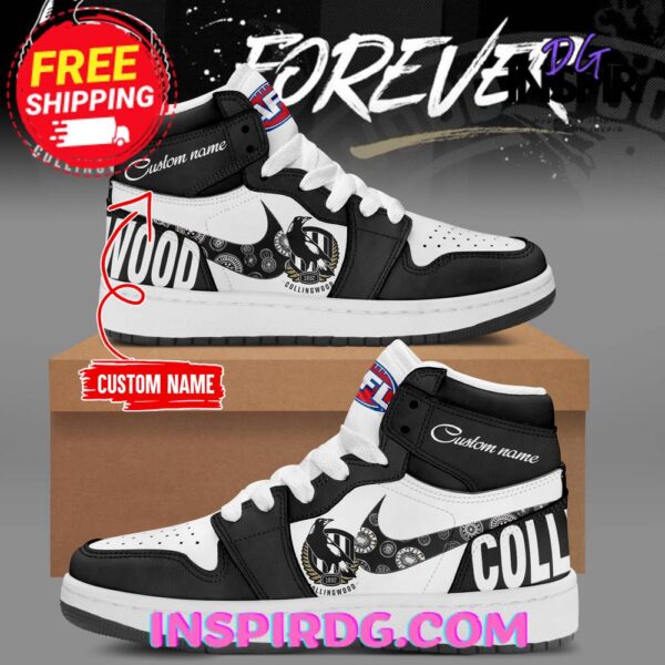 Tubopro Collingwood Magpies AJ1 High Sneakers Shoes For Men And Women
