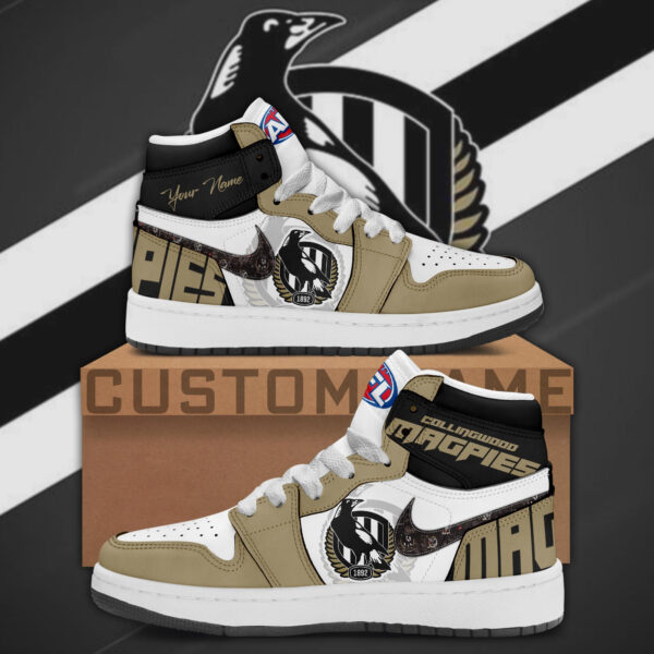 Tubopro Collingwood Magpies AJ1 High Sneakers Shoes For Men And Women