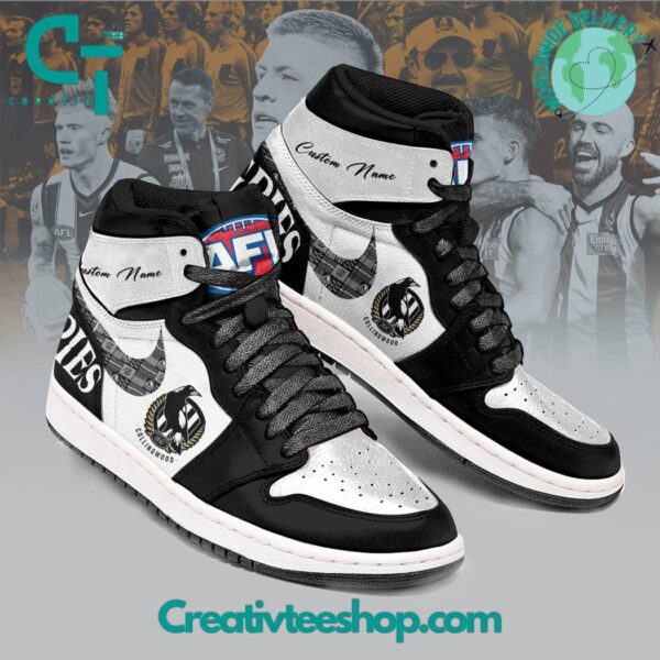 Tubopro Collingwood Magpies AJ1 High Sneakers Shoes For Men And Women - Image 3