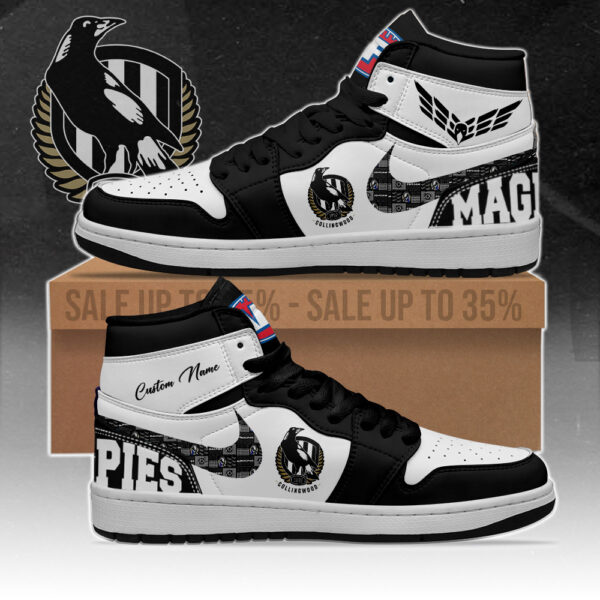Tubopro Collingwood Magpies AJ1 High Sneakers Shoes For Men And Women