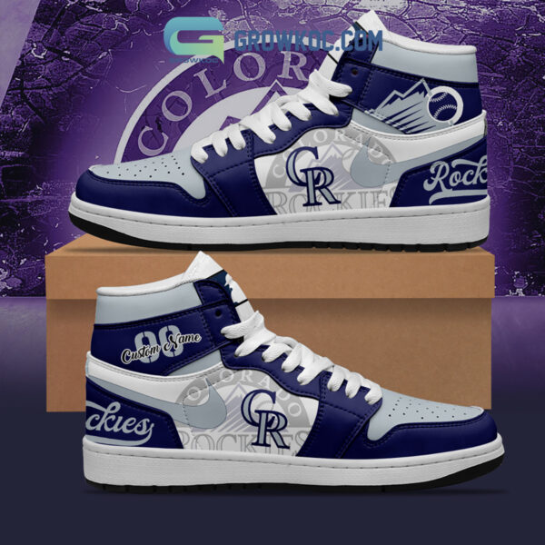 Tubopro Colorado Rockies AJ1 High Sneakers Shoes For Men And Women
