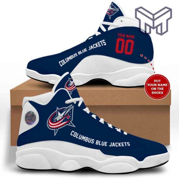 Tubopro Columbus Blue Jackets AJ13 Sneakers Shoes For Men And Women - Image 2