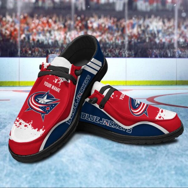 Tubopro Columbus Blue Jackets Hey Dude Shoes For Men And Women - Image 2