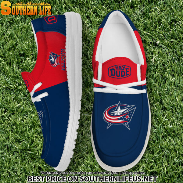 Tubopro Columbus Blue Jackets Personalized Hey Dude Shoes For Men And Women