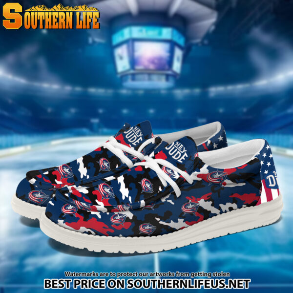 Tubopro Columbus Blue Jackets Personalized Hey Dude Shoes For Men And Women - Image 2