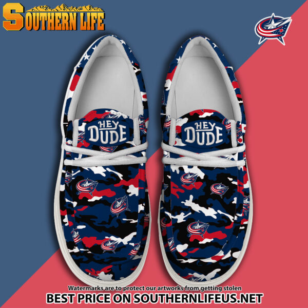 Tubopro Columbus Blue Jackets Personalized Hey Dude Shoes For Men And Women