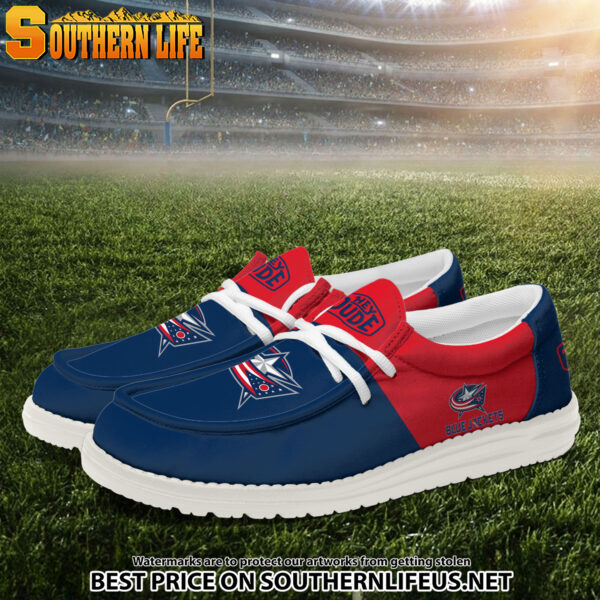 Tubopro Columbus Blue Jackets Personalized Hey Dude Shoes For Men And Women - Image 2