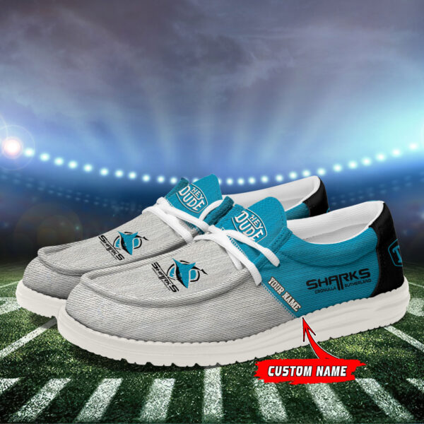 Tubopro Cronulla Sharks Personalized Hey Dude Shoes For Men And Women - Image 3