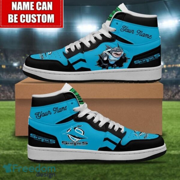 Tubopro Cronulla-Sutherland Sharks AJ1 High Sneakers Shoes For Men And Women
