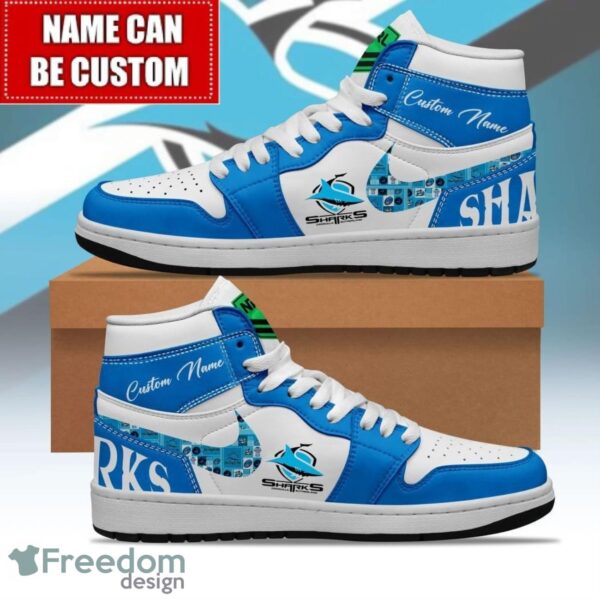 Tubopro Cronulla-Sutherland Sharks AJ1 High Sneakers Shoes For Men And Women