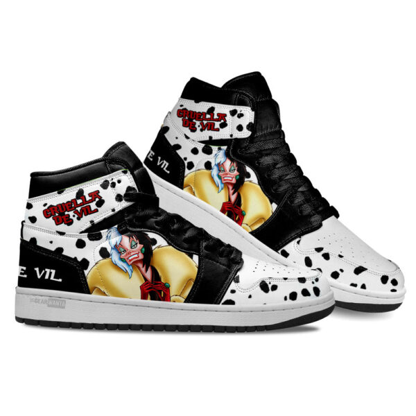 Tubopro Cruella De Vil AJ1 High Sneakers Shoes For Men And Women - Image 3