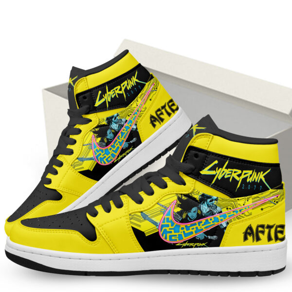 Tubopro Cyberpunk 2077 AJ1 High Sneakers Shoes For Men And Women - Image 3