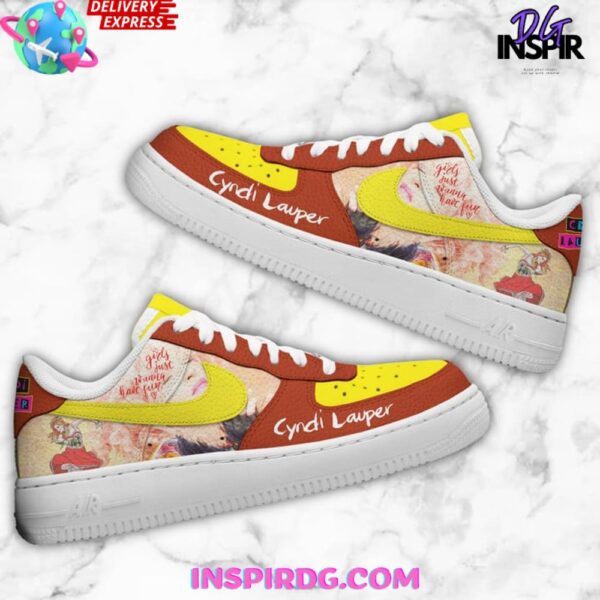 Tubopro Cyndi Lauper Air Low-Top Sneakers Shoes For Men And Women - Image 2