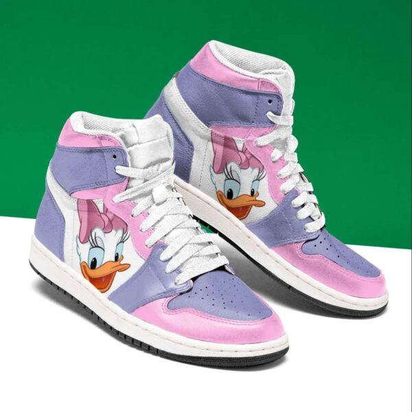 Tubopro Daisy Duck AJ1 High Sneakers Shoes For Men And Women