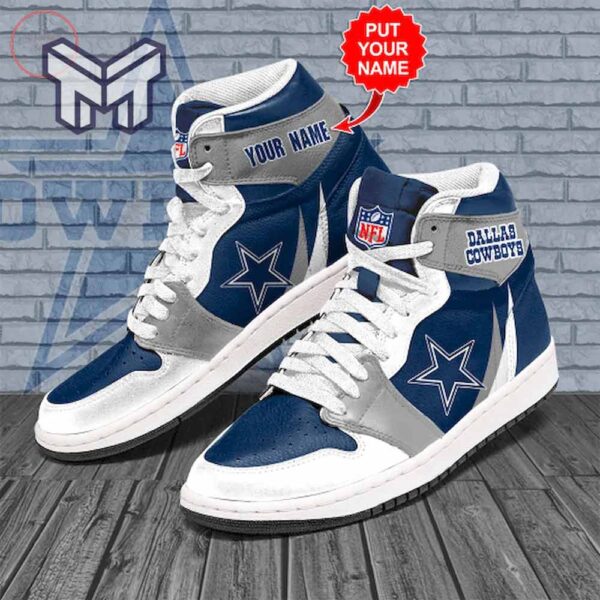 Tubopro Dallas Cowboys AJ1 High Sneakers Shoes For Men And Women