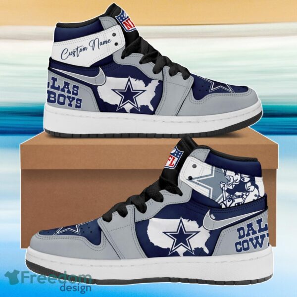 Tubopro Dallas Cowboys AJ1 High Sneakers Shoes For Men And Women