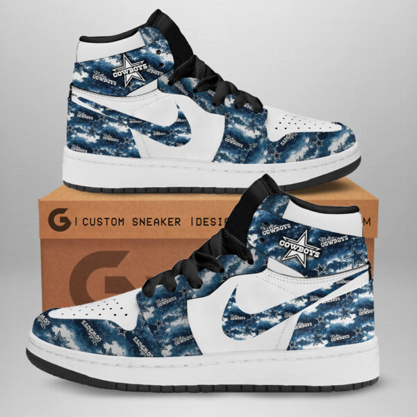 Tubopro Dallas Cowboys AJ1 High Sneakers Shoes For Men And Women