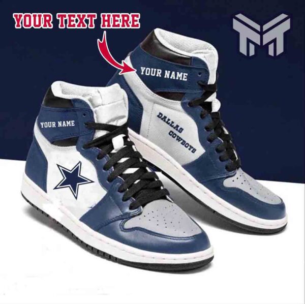 Tubopro Dallas Cowboys AJ1 High Sneakers Shoes For Men And Women