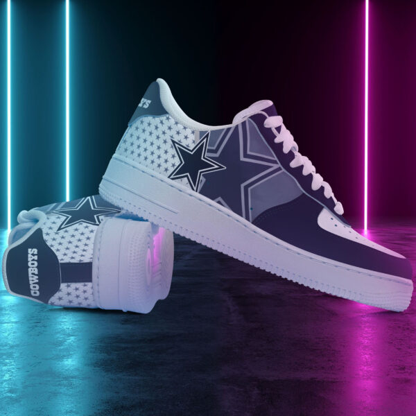 Tubopro Dallas Cowboys NFL Air Low-Top Sneakers Shoes For Men And Women - Image 2