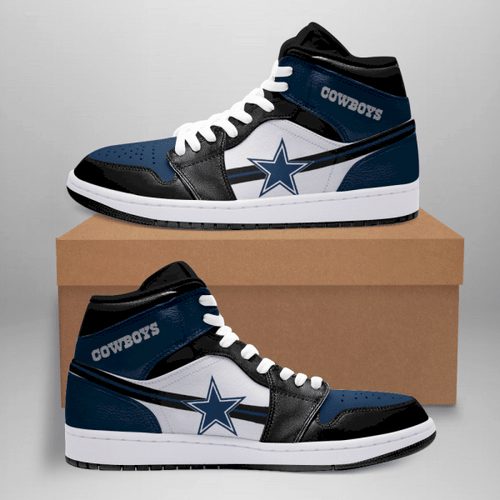 Tubopro Dallas Cowboys NFL AJ1 High Sneakers Shoes For Men And Women
