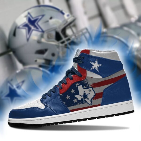 Tubopro Dallas Cowboys NFL AJ1 High Sneakers Shoes For Men And Women