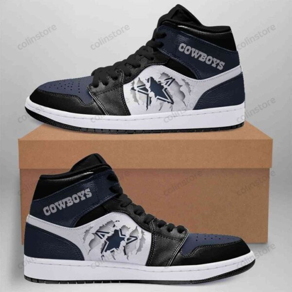 Tubopro Dallas Cowboys NFL AJ1 High Sneakers Shoes For Men And Women