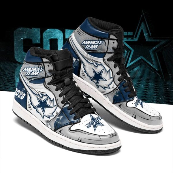 Tubopro Dallas Cowboys NFL AJ1 High Sneakers Shoes For Men And Women