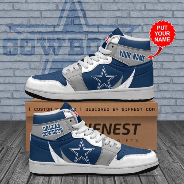 Tubopro Dallas Cowboys NFL AJ1 High Sneakers Shoes For Men And Women
