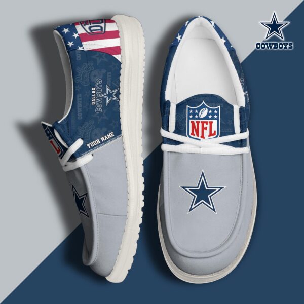 Tubopro Dallas Cowboys Personalized Hey Dude Shoes For Men And Women