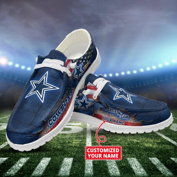 Tubopro Dallas Cowboys Personalized Hey Dude Shoes For Men And Women