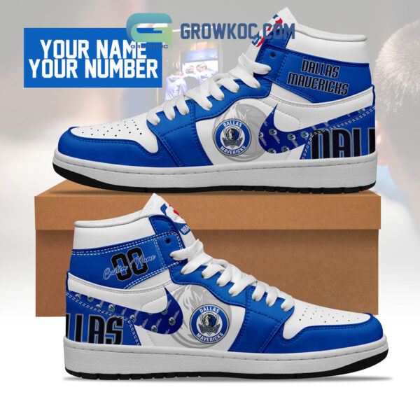 Tubopro Dallas Mavericks AJ1 High Sneakers Shoes For Men And Women