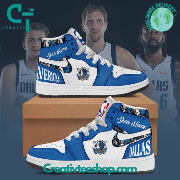Tubopro Dallas Mavericks AJ1 High Sneakers Shoes For Men And Women
