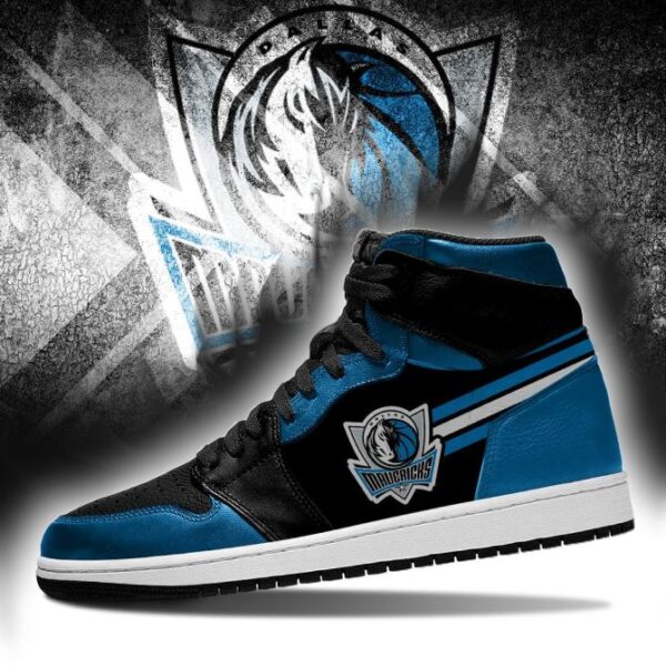 Tubopro Dallas Mavericks NBA AJ1 High Sneakers Shoes For Men And Women - Image 3