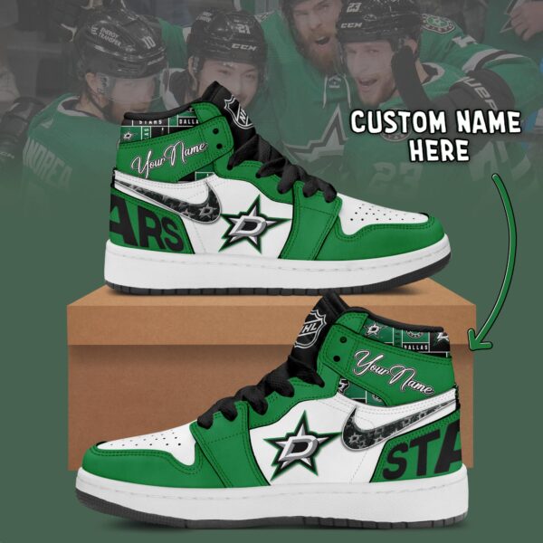 Tubopro Dallas Stars AJ1 High Sneakers Shoes For Men And Women