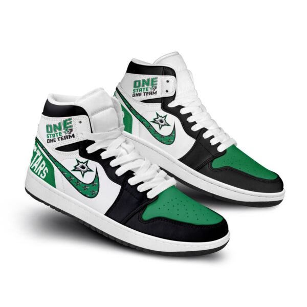 Tubopro Dallas Stars AJ1 High Sneakers Shoes For Men And Women - Image 2