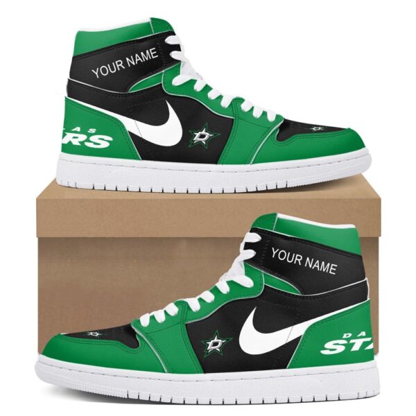 Tubopro Dallas Stars AJ1 High Sneakers Shoes For Men And Women - Image 2