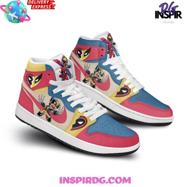 Tubopro Deadpool AJ1 High Sneakers Shoes For Men And Women - Image 4