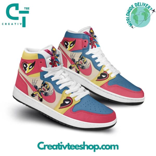 Tubopro Deadpool AJ1 High Sneakers Shoes For Men And Women - Image 2